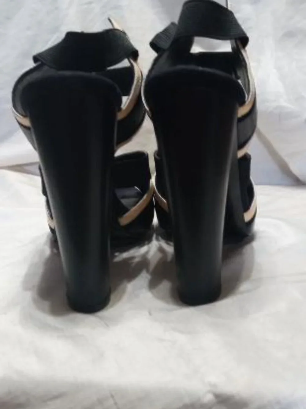 Balenciaga Suede and Leather Color Block Sandals